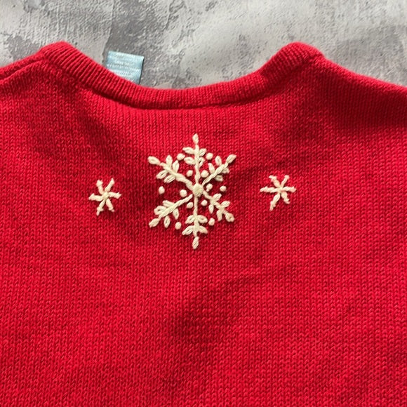 Vintage Ugly Christmas Sweater With Falling Snowflake on Town