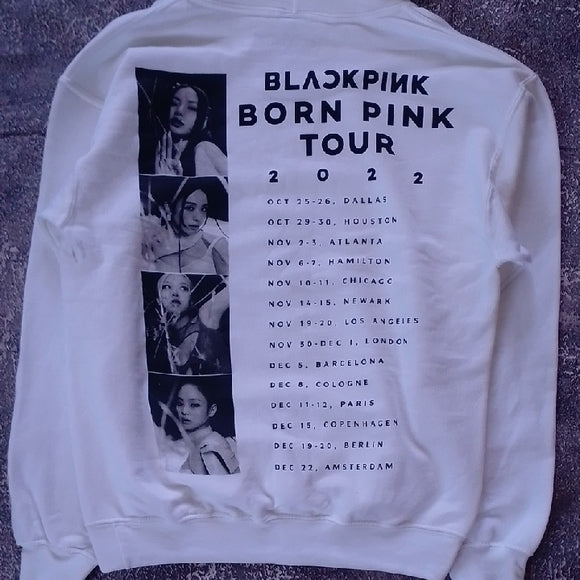 Blackpink Born Pink Tour 2022 White Hoodie