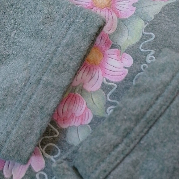 Vintage 90s Floral Green Cardigan Sweater