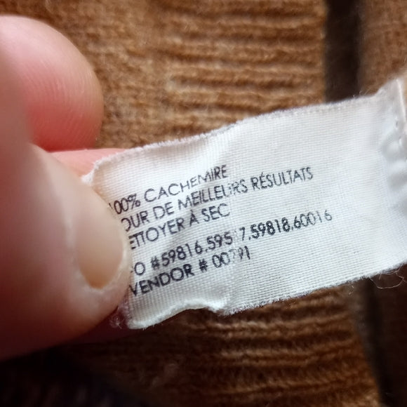 CLUB MONACO CASHMERE V-Neck Tan Sweater