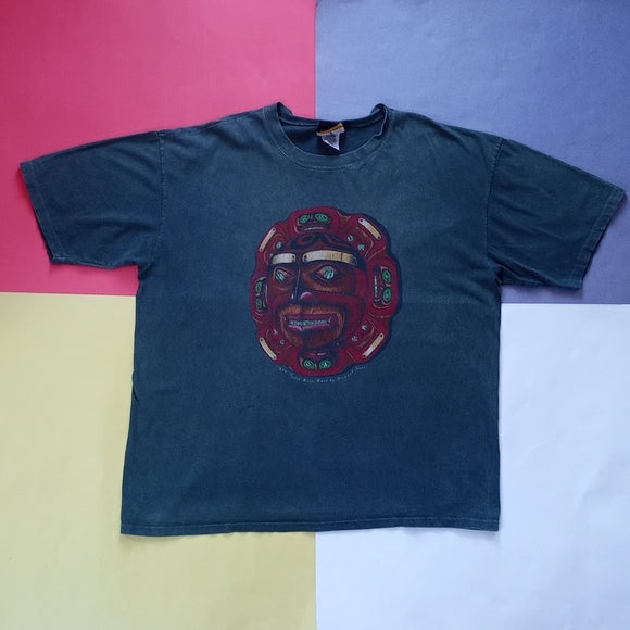 Vintage 90s Kwa Gulth Moon Make By Richard Hunt Single Stitch T-Shirt Unisex