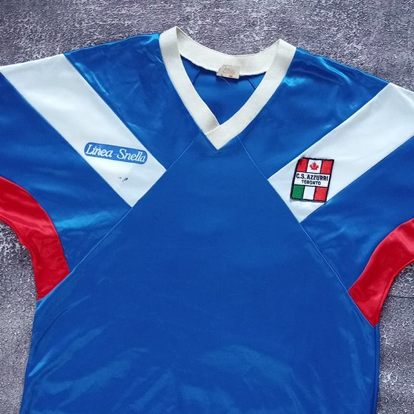 Vintage 90s C.S. AZZURRI TORONTO Soccer Jersey Linea-Snella #3
