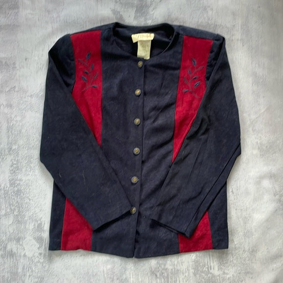 Vintage VIP PETTES Work Style Jacket Floral