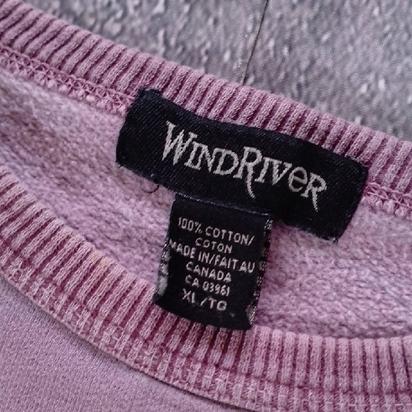 VINTAGE 90s Sun Faded Distressed Purple Crewneck Sweatshirt