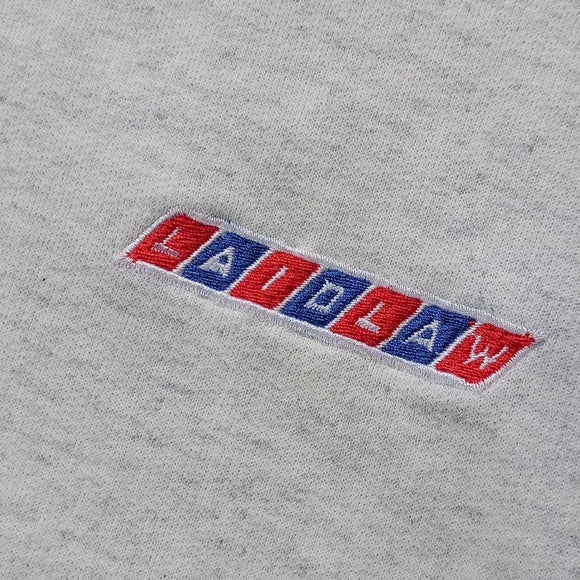 Vintage 90s LAIDLAW Embroidered Colour Block Crew Neck Sweater