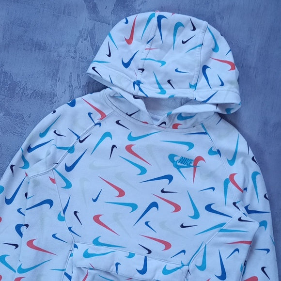 Nike Logo Print Hoodie With Pouch Sweater