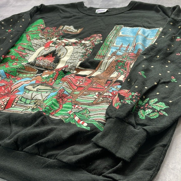 Vintage UGLY Christmas Sweater Print All Over
