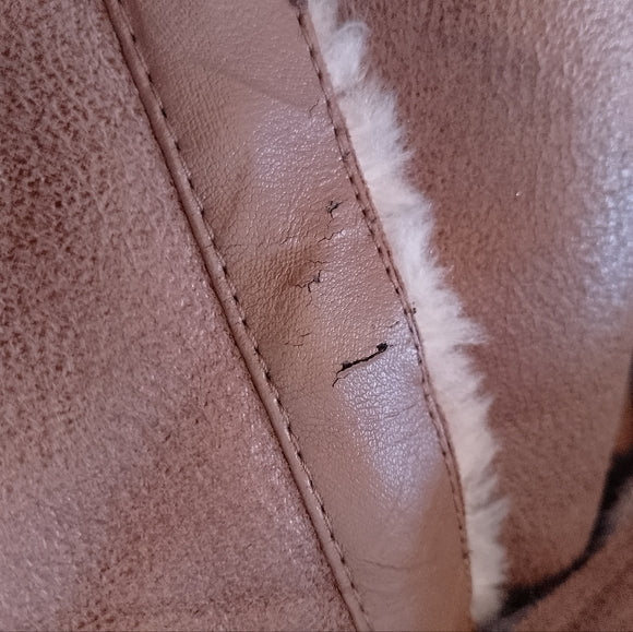 Women's Tan Jacket with Cream Accents Point Zero Nicole Benisti
