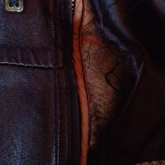 VINTAGE ELITE SPORTSWEAR Black Leather Men's Coat
