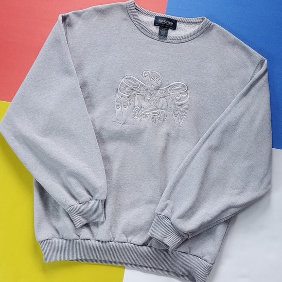Vintage Indigenous Embroidered Non-Fiction Sweater Unisex