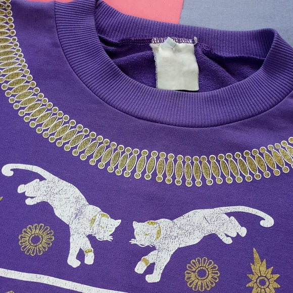 Vintage 90s Big Cats With Gold Sweater Unisex