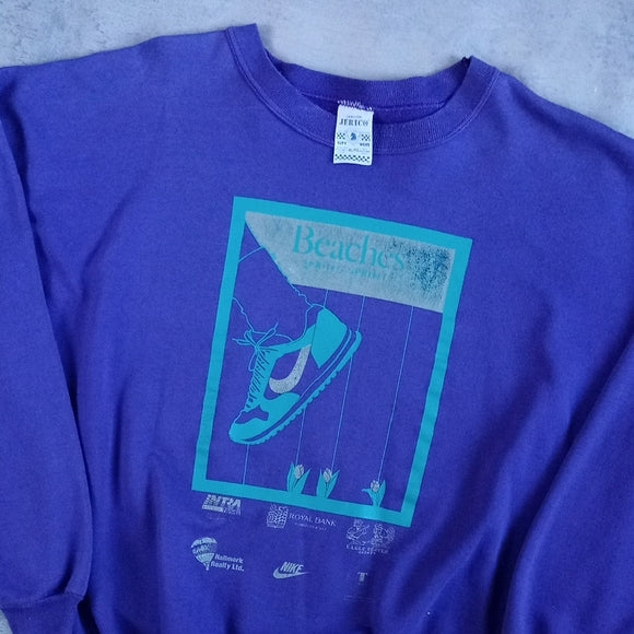 Vintage 90s Toronto Beaches Spring Sprint Nike Shoe Crewneck Sweater UNISEX