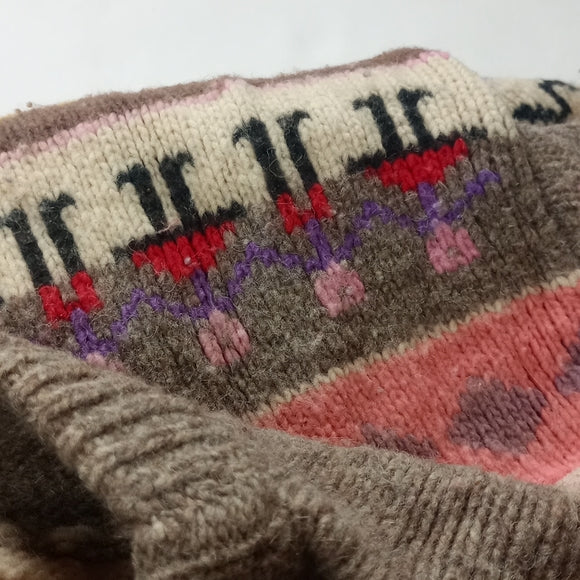 Vintage Funky People Holding Hands Wool Sweater UNISEX