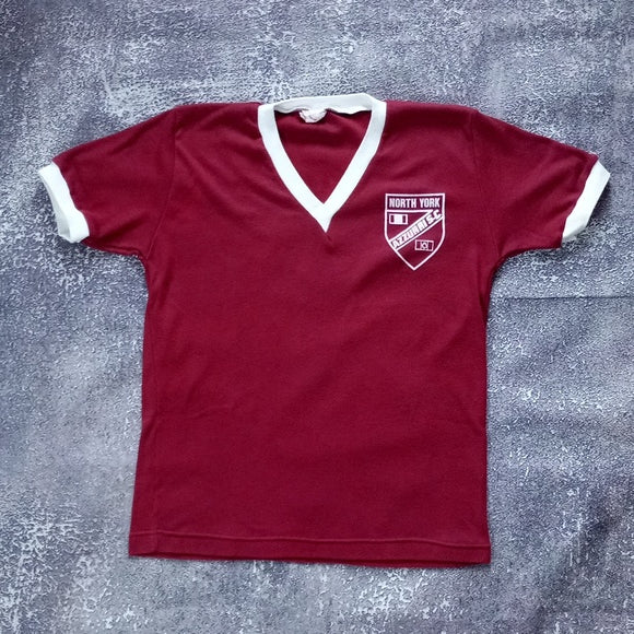 Vintage 90s North York AZZURRI S.C. V-Neck Soccer Jersey #5