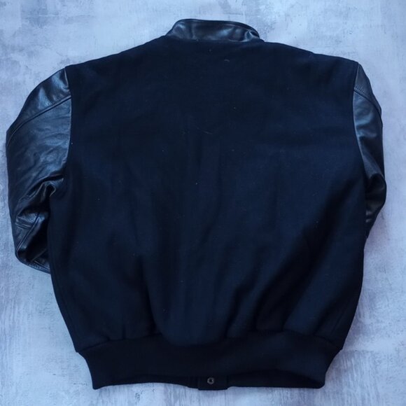 Vintage 90s Wool PAYNE WWG Totaline Leather Varsity Jacket