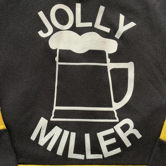 Vintage 90s Jolly Miller Beer Mug Hockey Jersey