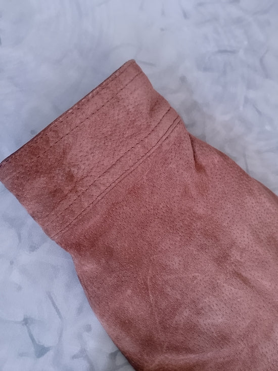 Women’s Suede Zip-Front Jacket - Rose Brown CLEO