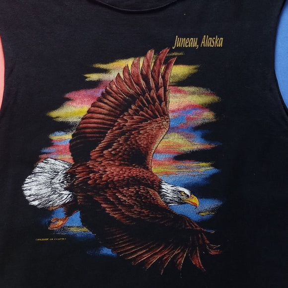 Vintage 90s Flying American Eagle Juneau, Alaska Muscle Shirt Unisex