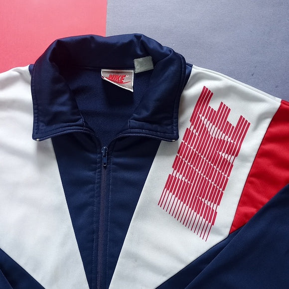 Vintage 90s Nike Track Style Jacket Unisex Grey Tag