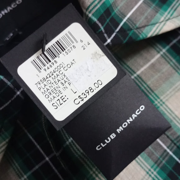 Club Monaco PLAID MAC COAT Button-down Pea Coat