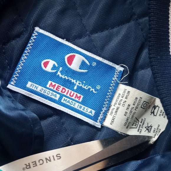 Vintage 1980s Champions Ottawa River Yacht Club Bomber Acetate Jacket Jan