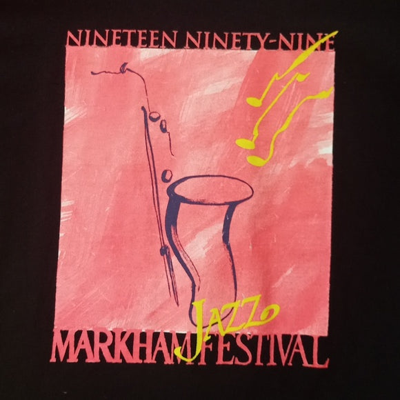 Vintage 1999 Markham Jazz Festival Sax T-Shirt