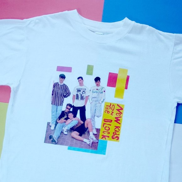Vintage 90s New Kids On The Black Graphic Single Stitch T-Shirt