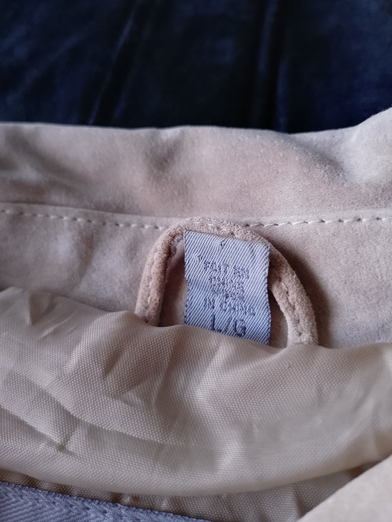 Cropped Beige Suede Jacket - Women's Lightweight Trucker Style