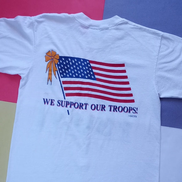 Vintage 90s Operation HOME FRONT Support The Troops Single Stitch T-Shirt ONEITA