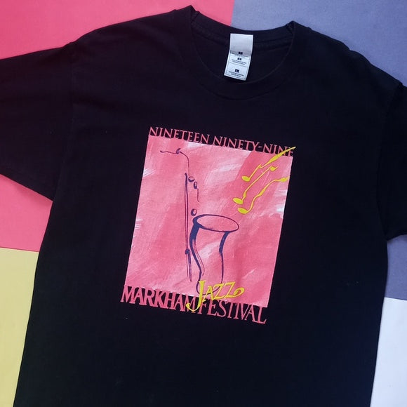 Vintage 1999 Markham Jazz Festival Sax T-Shirt