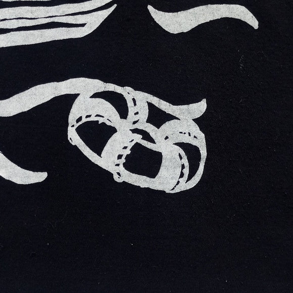 Vintage 90s Sail Board Near Beach Big Print Both Sides T-Shirt