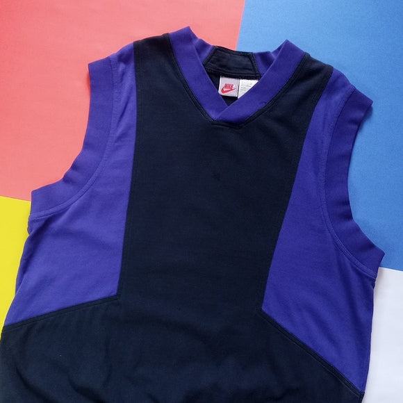 Vintage 90s Purple And Black Nike Vest Grey Tag
