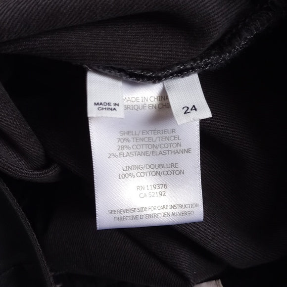 Helmut Helmut Lang Black Coated Cotton Blend Skinny Leg Jegging Jean Pant