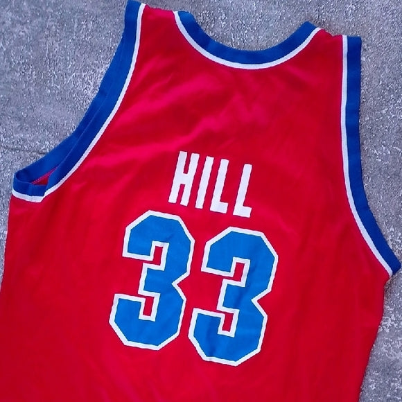 Vintage Grant Hill Champion Red Pistons Jersey #33 SIZE 48
