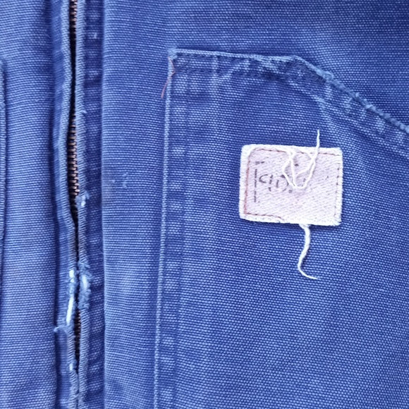 Vintage 90s Walls Carhartt Style Canvas Distressed Work Jacket Sun Faded