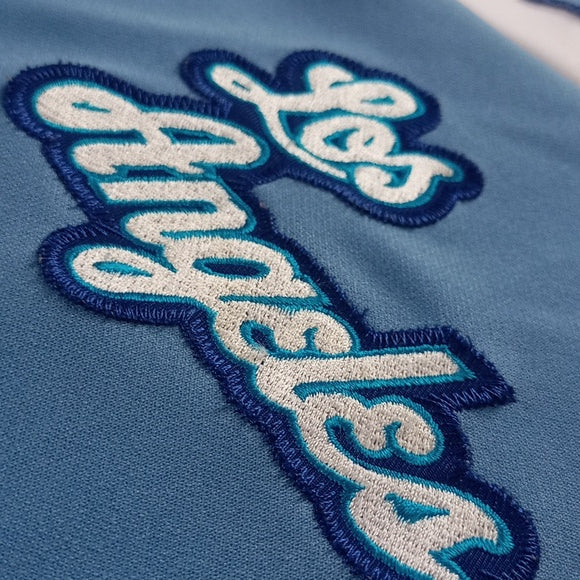 L.A. Lakers Baby Blue Majestic Hardwood Classic Basketball Jersey