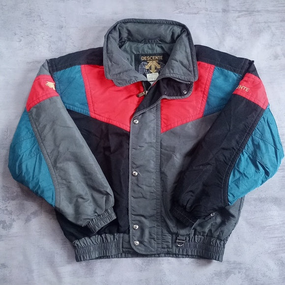 Vintage 90s Descente Funky Colour Block Winter Jacket Two-Tone