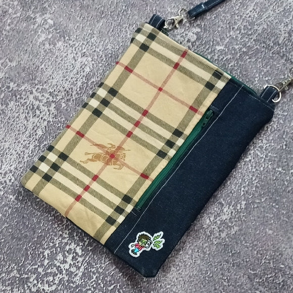 One-of-a-Kind Reworked Burberry Crossbody Bag – Unisex