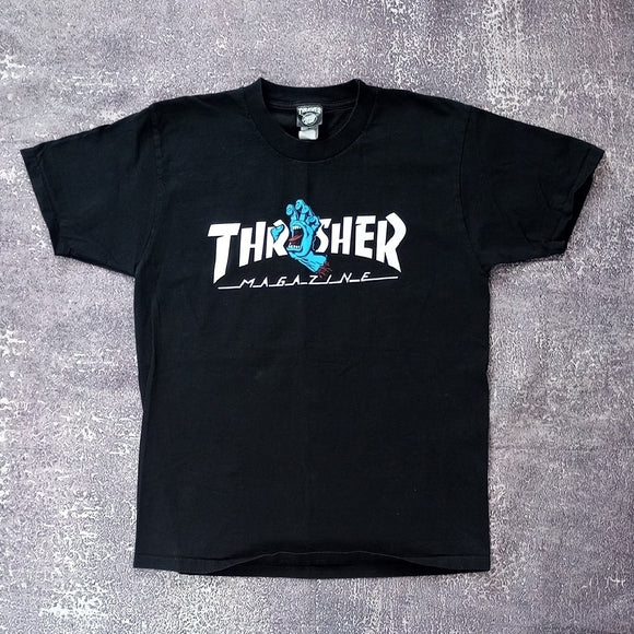 Thrasher MAGAZINE SCREAMING HAND Black Men's T-Shirt