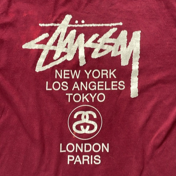 STUSSY New York Los Los Angeles Tokyo Cities Graphic Long-sleeve Shirt