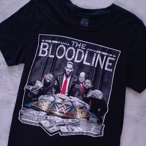 ☝️ WWE THE BLOODLINE ROMAN REIGNS JEY USO Paul Heyman T-Shirt ☝️