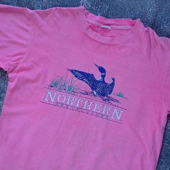 Vintage 90s Pink Northern Reflections Single stitch T-Shirt UNISEX