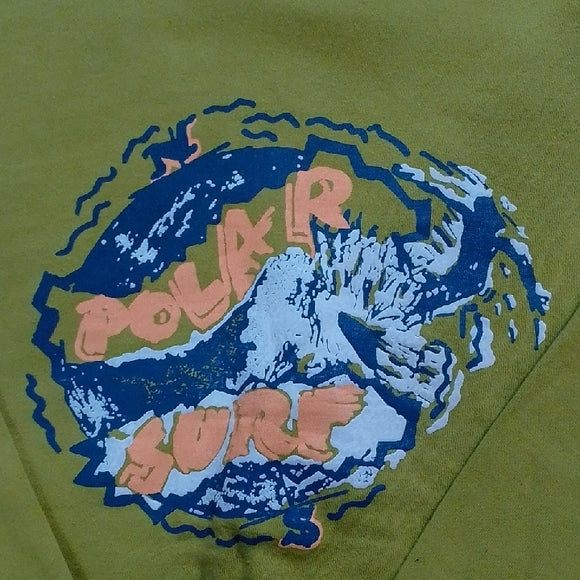 VINTAGE 90s POLAR SURF OLIVE GREEN TURTLENECK SWEATER MARATHON SPORTS