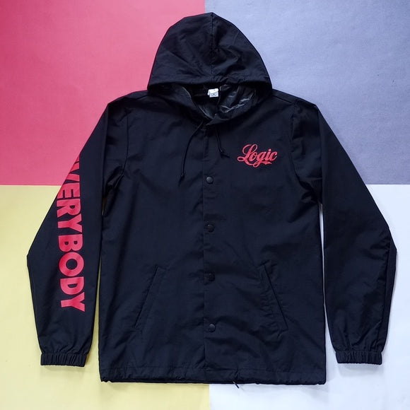 Logic Everybody Button-Up Jacket With Hood Big Logo