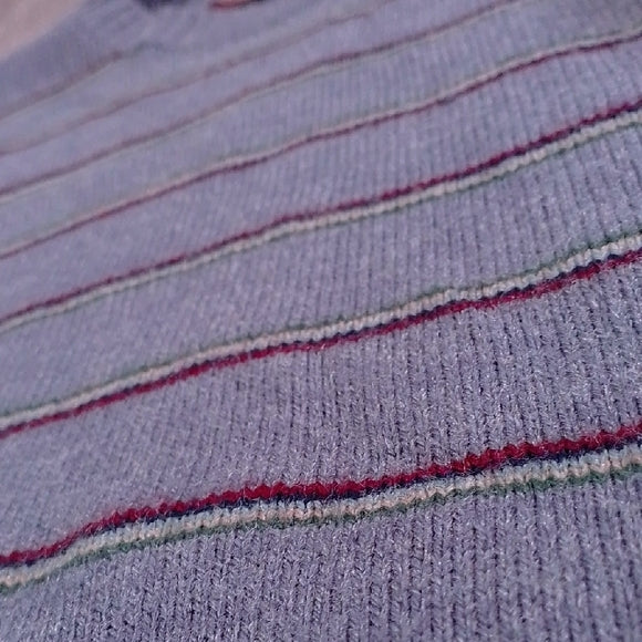 Vintage 80s Winter Harbour Blue Striped Sweater Wintuk Orlon