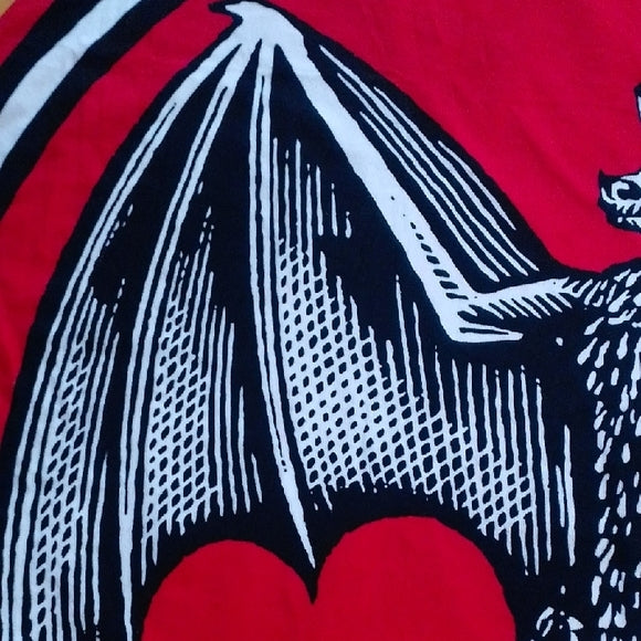Bacardi Red and Black Bat Tapestry TOWEL PICNIC