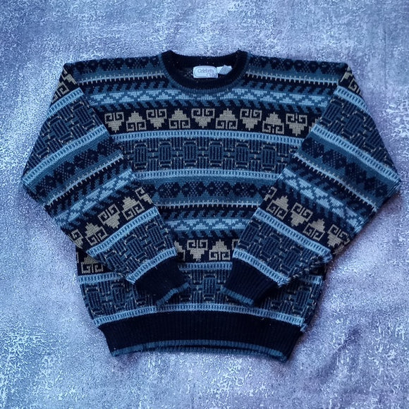 Vintage 90s Funk Dad Grandpa Sweater Crewneck Sweater Celebrity Club