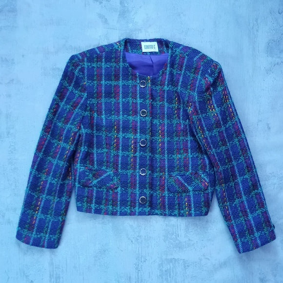 Vintage 90s Wool Funky Work Blazer