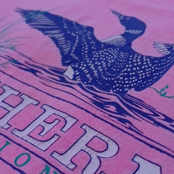 Vintage 90s Pink Northern Reflections Single stitch T-Shirt UNISEX