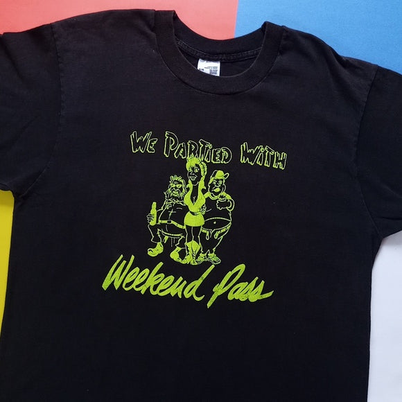 Vintage 90s WE PARTIED WITH WEEKEND PASS Single Stitch T-Shirt Unisex